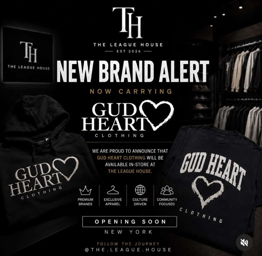 New brand alert: Gud Heart Clothing now carried at The League House